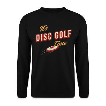 Disc Golf vintage retro - Unisex Pullover - Schwarz - Vorne - Alina (178cm) & Michal (187cm)