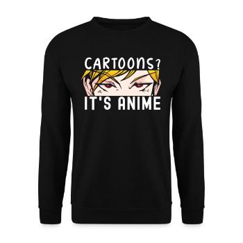 Cartoons its anime | Anime Stuff for Woman Teen - Unisex Sweatshirt - black - Front - Alina (178cm) & Michal (187cm)