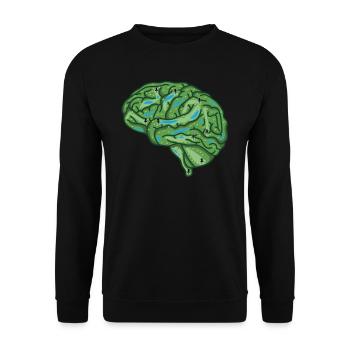 Disc Golf Cerveau - Sweat-shirt Unisexe - noir - Devant - Alina (178cm) & Michal (187cm)