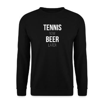 Tennis und Bier - Unisex Pullover - Schwarz - Vorne - Alina (178cm) & Michal (187cm)