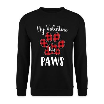 Drôles de chiens Chats Chien de Saint-Valentin - Sweat-shirt Unisexe - noir - Devant - Alina (178cm) & Michal (187cm)