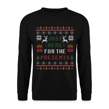 Juste ici pour les cadeaux de Noël Xmas - Sweat-shirt Unisexe - noir - Devant - Alina (178cm) & Michal (187cm)
