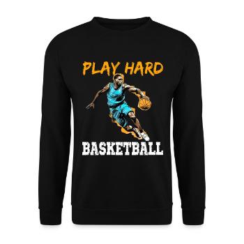 Play Hard Basketball - Unisex Pullover - Schwarz - Vorne - Alina (178cm) & Michal (187cm)