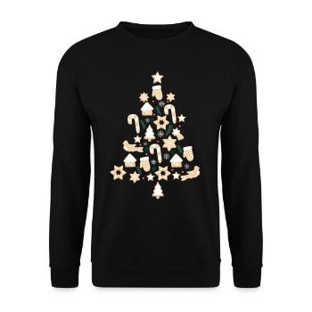 Cookie Christmas Xmas - Unisex Sweatshirt - black - Front - Alina (178cm) & Michal (187cm)