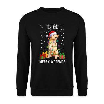 Es Leuchtet Frohe Wuffmas - Unisex Pullover - Schwarz - Vorne - Alina (178cm) & Michal (187cm)