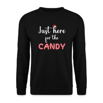 Juste ici pour les bonbons - Sweat-shirt Unisexe - noir - Devant - Alina (178cm) & Michal (187cm)