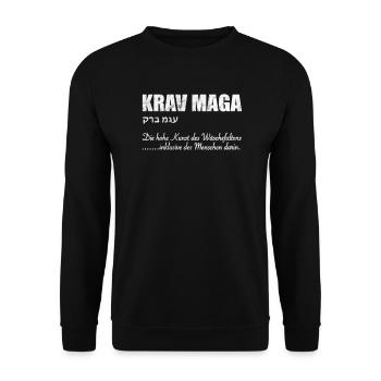 Krav Maga martial arts fun design - Unisex Sweatshirt - black - Front - Alina (178cm) & Michal (187cm)