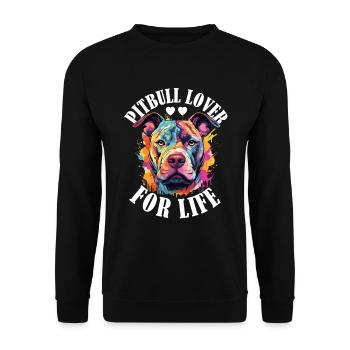 Pitbull Pittie - Pitbull Lover for Life Dog - Sweat-shirt Unisexe - noir - Devant - Alina (178cm) & Michal (187cm)