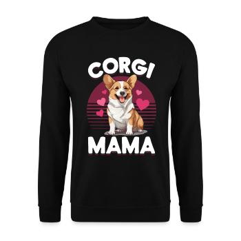 Welsh Corgi Pembroke Dog Breed Pet - Corgi Mama - Sweat-shirt Unisexe - noir - Devant - Alina (178cm) & Michal (187cm)