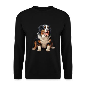Bernese Mountain Dog - Unisex Pullover - Schwarz - Vorne - Alina (178cm) & Michal (187cm)