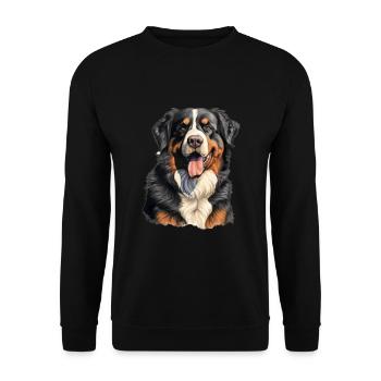 Bernese Mountain Dog - Unisex Pullover - Schwarz - Vorne - Alina (178cm) & Michal (187cm)