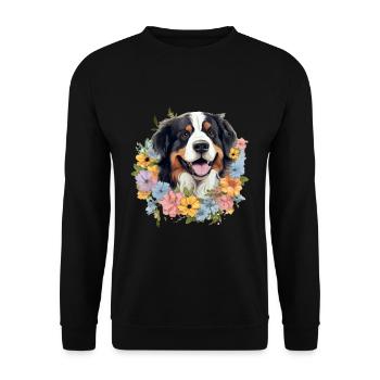 Bernese Mountain Dog - Unisex Pullover - Schwarz - Vorne - Alina (178cm) & Michal (187cm)