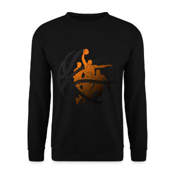 JOUEUR DE BASKET-BALL - Sweat-shirt Unisexe - noir - Devant - Alina (178cm) & Michal (187cm)