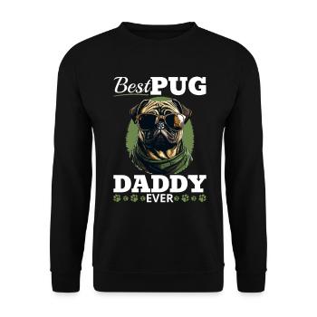 Pug Dog Breed Pet - Meilleur carlin papa de tous les temps - Sweat-shirt Unisexe - noir - Devant - Alina (178cm) & Michal (187cm)