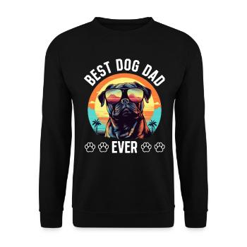 Pug Dog Breed Pet - Meilleur père de chien de tous les temps - Sweat-shirt Unisexe - noir - Devant - Alina (178cm) & Michal (187cm)