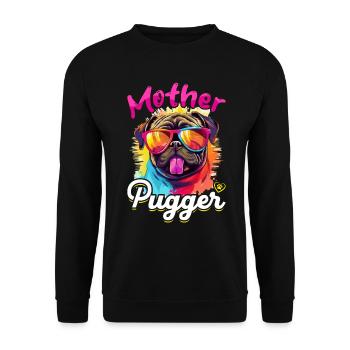 Pug Dog Breed Pet - Mother Pugger - Sweat-shirt Unisexe - noir - Devant - Alina (178cm) & Michal (187cm)