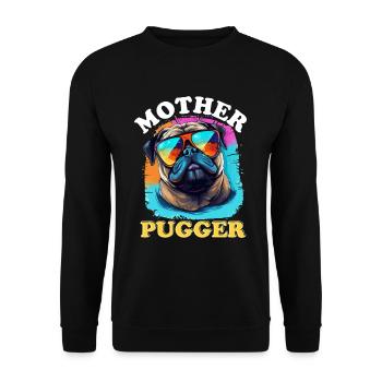 Pug Dog Breed Pet - Mother Pugger - Sweat-shirt Unisexe - noir - Devant - Alina (178cm) & Michal (187cm)