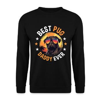Pug Dog Breed Pet - Meilleur carlin papa de tous les temps - Sweat-shirt Unisexe - noir - Devant - Alina (178cm) & Michal (187cm)