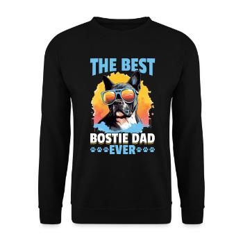 Boston Terrier Bostie Dog Breed Pet The Best Bosti - Unisex Pullover - Schwarz - Vorne - Alina (178cm) & Michal (187cm)