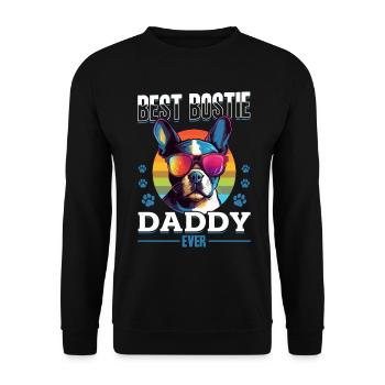 Boston Terrier Bostie Dog Breed Pet - Sweat-shirt Unisexe - noir - Devant - Alina (178cm) & Michal (187cm)