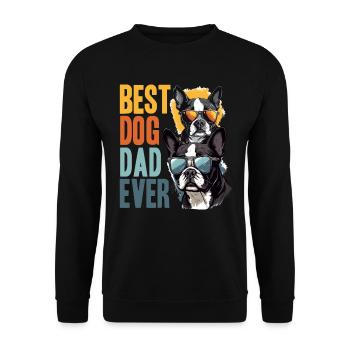 Boston Terrier Bostie Dog Breed Pet - Sweat-shirt Unisexe - noir - Devant - Alina (178cm) & Michal (187cm)
