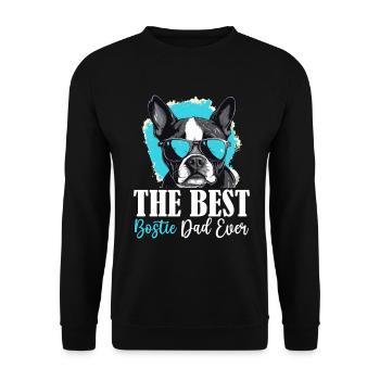 Boston Terrier Bostie Dog Breed Pet - Sweat-shirt Unisexe - noir - Devant - Alina (178cm) & Michal (187cm)