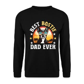 Boston Terrier Bostie Dog Breed Pet - Sweat-shirt Unisexe - noir - Devant - Alina (178cm) & Michal (187cm)