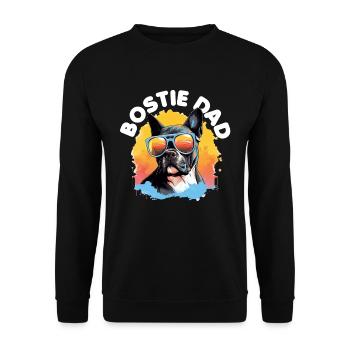 Boston Terrier Bostie Dog Breed Pet - Sweat-shirt Unisexe - noir - Devant - Alina (178cm) & Michal (187cm)