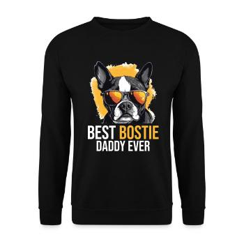 Boston Terrier Bostie Dog Breed Pet - Sweat-shirt Unisexe - noir - Devant - Alina (178cm) & Michal (187cm)