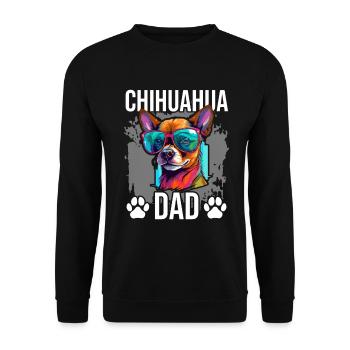 Chihuahua Chiwawa Dog Breed Pet - Chihuahua Dad - Unisex Pullover - Schwarz - Vorne - Alina (178cm) & Michal (187cm)