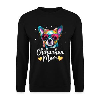 Chihuahua Chiwawa Dog Breed Pet - Chihuahua mom - Unisex Pullover - Schwarz - Vorne - Alina (178cm) & Michal (187cm)