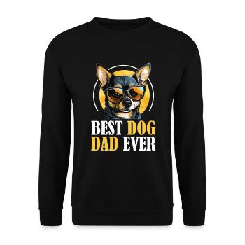Chihuahua Chiwawa Dog Breed Pet Best Dog Dad Ever - Unisex Sweatshirt - black - Front - Alina (178cm) & Michal (187cm)