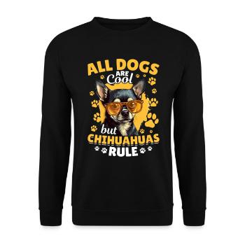 Chiwawa Dog Breed Pet All Dogs Are Cool - Unisex Sweatshirt - black - Front - Alina (178cm) & Michal (187cm)