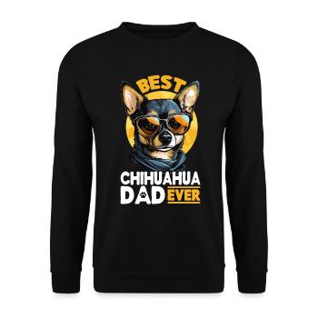 Chihuahua Chiwawa Dog Breed Pet - Unisex Pullover - Schwarz - Vorne - Alina (178cm) & Michal (187cm)