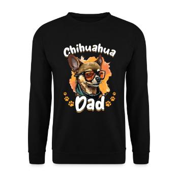 Chihuahua Chiwawa Dog Breed Pet - Chihuahua Dad - Unisex Pullover - Schwarz - Vorne - Alina (178cm) & Michal (187cm)