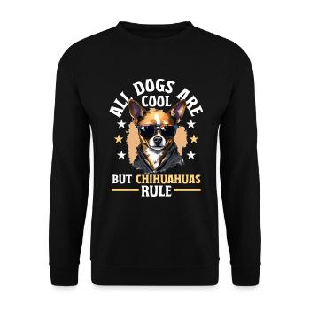 Chiwawa Dog Breed Pet All Dogs Are Cool - Unisex Sweatshirt - black - Front - Alina (178cm) & Michal (187cm)