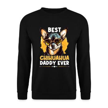 Chihuahua Chiwawa Dog Breed Pet - Unisex Sweatshirt - black - Front - Alina (178cm) & Michal (187cm)