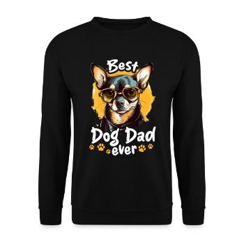 Chihuahua Chiwawa Dog Breed Pet Best Dog Dad Ever - Unisex Sweatshirt - black - Front - Alina (178cm) & Michal (187cm)