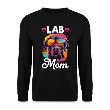 Labrador Retriever Dog Breed Pet - Lab mom - Unisex Sweatshirt - black - Front - Alina (178cm) & Michal (187cm)