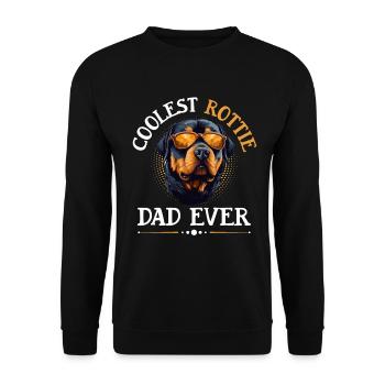 Rottweiler Rottie Chien Race Animal de compagnie - Sweat-shirt Unisexe - noir - Devant - Alina (178cm) & Michal (187cm)