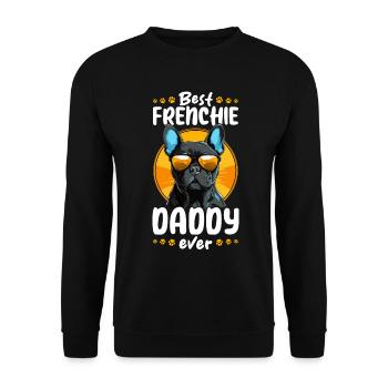 Race de chien bouledogue français animal de compagnie Meilleur papa Frenchie - Sweat-shirt Unisexe - noir - Devant - Alina (178cm) & Michal (187cm)