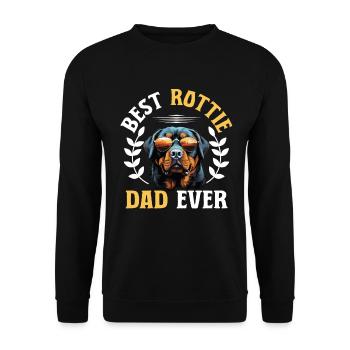 Rottweiler Rottie Dog Breed Pet - Best Rottie Dad - Unisex Pullover - Schwarz - Vorne - Alina (178cm) & Michal (187cm)