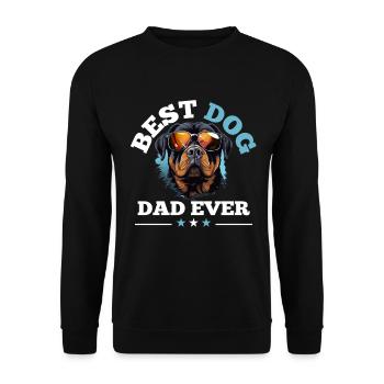 Rottweiler Rottie Dog Breed Pet Best Dog Dad Ever - Unisex Sweatshirt - black - Front - Alina (178cm) & Michal (187cm)