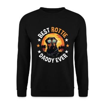 Rottweiler Rottie Dog Breed Pet Best Rottie Daddy - Unisex Pullover - Schwarz - Vorne - Alina (178cm) & Michal (187cm)