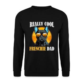 Race de chien bouledogue français - Sweat-shirt Unisexe - noir - Devant - Alina (178cm) & Michal (187cm)