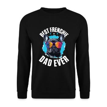 Race de chien bouledogue français - Sweat-shirt Unisexe - noir - Devant - Alina (178cm) & Michal (187cm)