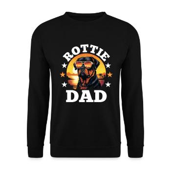 Rottweiler Rottie Dog Race Pet - Rottie Dad - Sweat-shirt Unisexe - noir - Devant - Alina (178cm) & Michal (187cm)