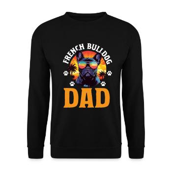 French Bulldog Frenchie Dog Breed Pet French - Unisex Pullover - Schwarz - Vorne - Alina (178cm) & Michal (187cm)