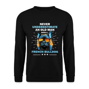 French Bulldog Frenchie Dog Breed Pet Best Frenchi - Unisex Sweatshirt - black - Front - Alina (178cm) & Michal (187cm)