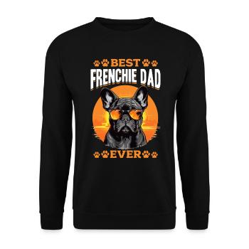 French Bulldog Dog Breed Best Frenchie Dad Ever - Unisex Sweatshirt - black - Front - Alina (178cm) & Michal (187cm)